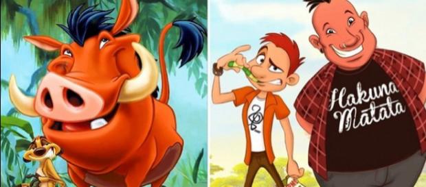 Timão e Pumba. (Foto/Reprodução via Google). Timão e Pumba. (Foto/Reprodução via Google).
