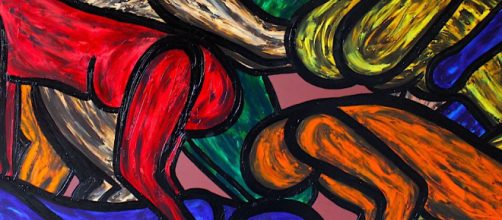 Francesco Ruspoli is known for creating colorful and highly-textured paintings. / Image via Francesco Ruspoli, used with permission.