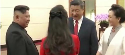Kim Jong Un meets with China's Xi Jinping for third time. [Image courtesy – CBS, YouTube video]