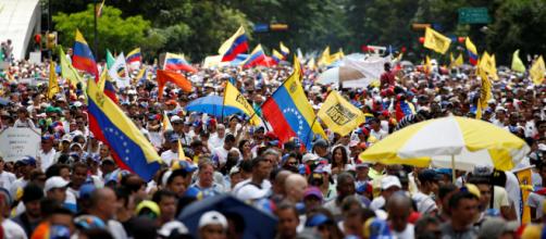 Protesta de la oposición venezolana en Caracas