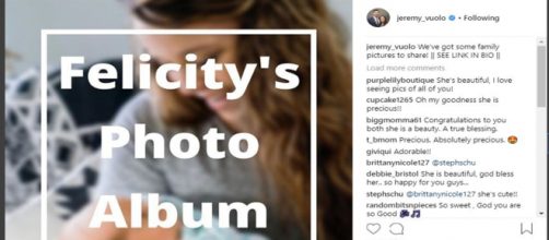 Counting On: Jeremy Vuolo post Felicity Photo Album to Instagram with redirect link - Image credit - Jeremy Vuolo | Instagram