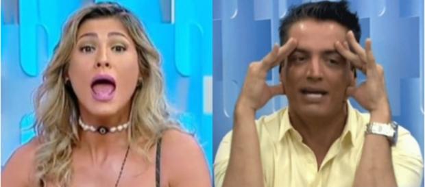 Internautas promovem tuitaço pedindo saída de Leo Dias e Lívia Andrade Internautas promovem tuitaço pedindo saída de Leo Dias e Lívia Andrade