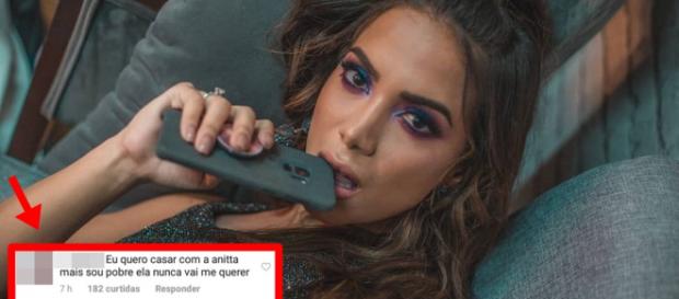 Depois de ser pedida em casamento, a cantora Anitta deu uma resposta um tanto inusitada em sua rede social. Depois de ser pedida em casamento, a cantora Anitta deu uma resposta um tanto inusitada em sua rede social.