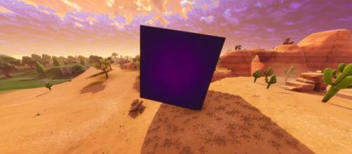 The giant purple cube is moving. [Image Source: postboxpat - YouTube]