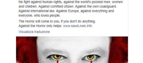 La campagna di Sea-Eye, 'Salvini the Horrorclown'