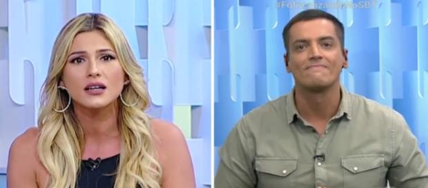 Lívia Andrade e Leo Dias no SBT Lívia Andrade e Leo Dias no SBT