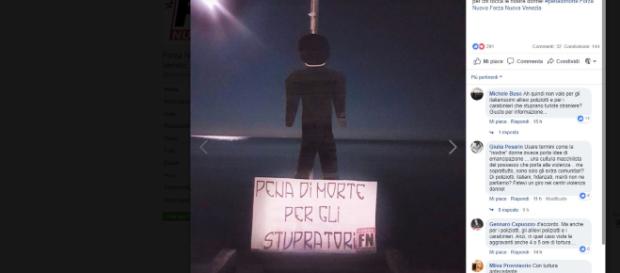 Stupro 15enne a Jesolo, per la città manichini col cappio al collo: 'Pena di morte', le foto Stupro 15enne a Jesolo, per la città manichini col cappio al collo: 'Pena di morte', le foto