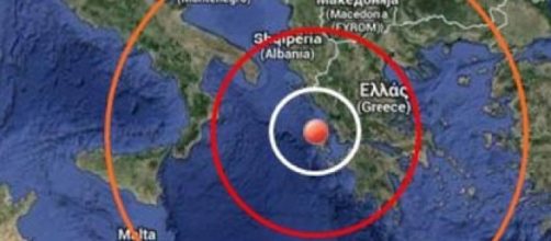 Scossa di terremoto avvenuta in Grecia.