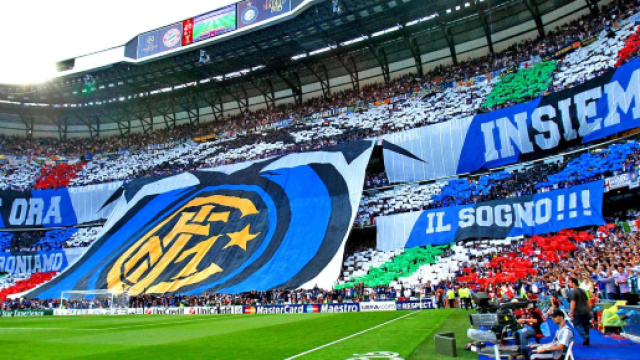 La coreografia dei tifosi dell'Inter a Madrid, finale di Champions League 2009/2010