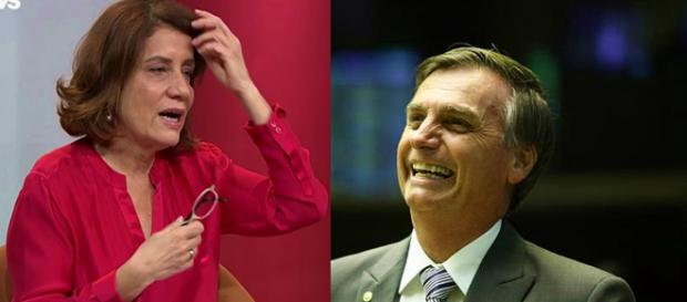Miriam Leitão entrevista Jair Bolsonaro e comete gafe Miriam Leitão entrevista Jair Bolsonaro e comete gafe