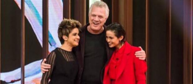Pedro Bial com Nanda Costa e Lan Lanh Pedro Bial com Nanda Costa e Lan Lanh