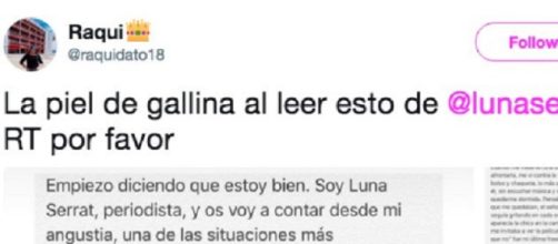 Muchas mujeres compartieron la confesió de Luna Serrat en Internet solidarizándose con ella.