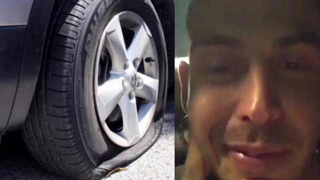 Gemitaiz ironizza sui vandali che hanno bucato le gomme dell'auto su cui viaggiava
