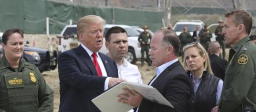 President Trump visited the Border Wall prototypes in San Diego. [Image courtesy – Ralph Desio, Wikimedia Commons]