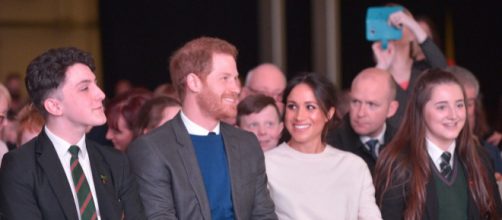 Prince Harry and Ms Markel at ‘Amazing The Space’ event. [Image courtesy – Northern Ireland Office, Wikimedia Commons]