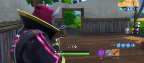 The recently released Double Barrel Shotgun in 'Fortnite' BR. [Image source: Second Suxx/YouTube]