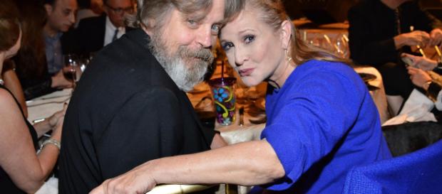 Mark Hamill y Carrie Fisher en un acto Mark Hamill y Carrie Fisher en un acto