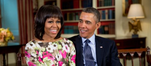 Barack Obama and Michelle record a message for ABC "Good Morning America." [Image courtesy – Pete Souza, Wikimedia Commons]