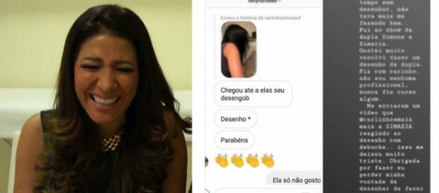 Fã critica Simaria após cantora rir de seu desenho (Reprodução - Instagram) Fã critica Simaria após cantora rir de seu desenho (Reprodução - Instagram)