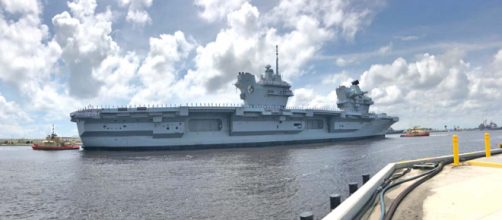 Six Royal Navy sailors were arrested in Florida while the HMS Queen Elizabeth was in port. [Image @PaceAnJax/Twitter]