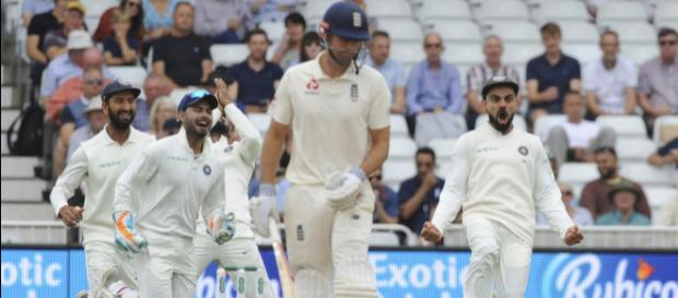 India vs England,5 th Test Day 3 Stumps (Image via ICC/Twitter) India vs England,5 th Test Day 3 Stumps (Image via ICC/Twitter)