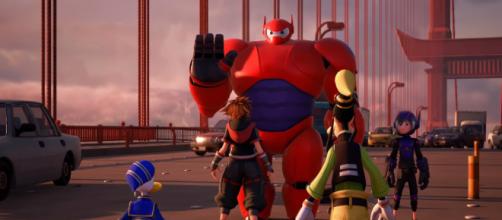 Sora and his friends meet the Big Hero 6 in the new 'Kingdom Hearts 3' trailer [Image Credit: Kingdom Hearts/YouTube screencap]
