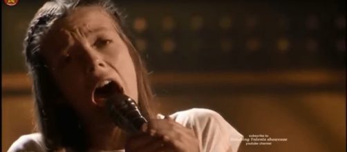 Courtney Hadwin lets everything rip and roar in the 'AGT' live semifinals. [Image source: Breaking Talent Showcase - YouTube]
