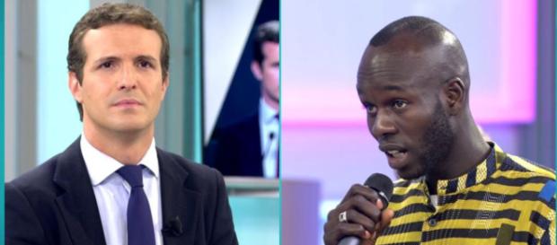 Pablo Casado y un senegalés en imagen Pablo Casado y un senegalés en imagen