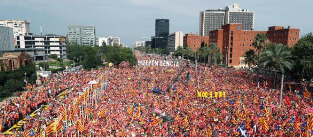 EFE. Vista general de la Diada. EFE. Vista general de la Diada.