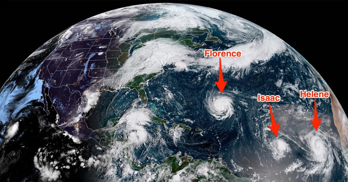 Uragano Florence confermata la traiettoria verso il North Carolina