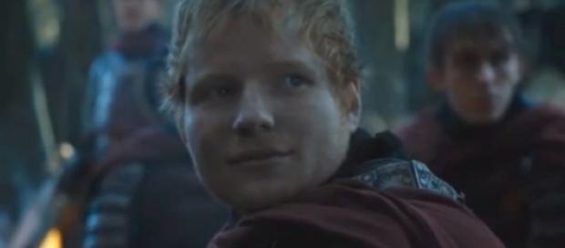 Ed Sheeran en un fotograma de "Juego de Tronos" Ed Sheeran en un fotograma de "Juego de Tronos"