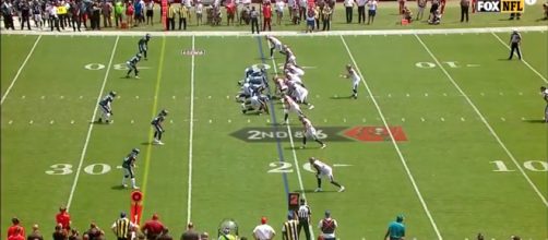 Ryan Fitzpatrick and the Buccaneers take on the Eagles. [Image Source: NFL - YouTube]