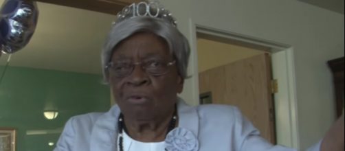 Miss Bertie celebrating her 100th birthday - Youtube/THV11