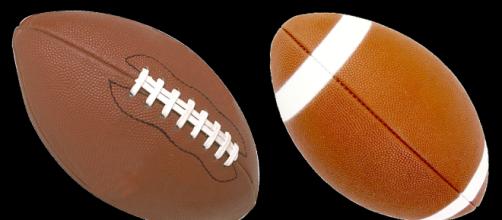 A pair of footballs, similar to those used in the NFL. [Image Source: alles - Pixabay]