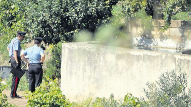 I Carabinieri sul luogo del tragico ritrovamento.