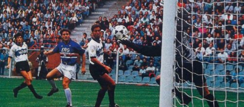 Sampdoria-Inter, immagine tratta dal match disputato a Marassi nella stagione 1989/90