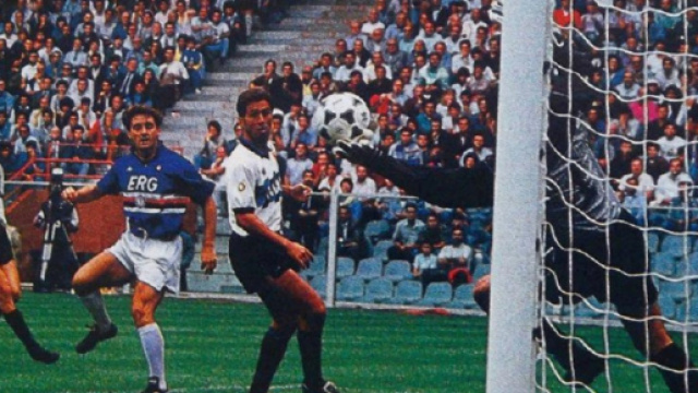 Sampdoria-Inter, immagine tratta dal match disputato a Marassi nella stagione 1989/90