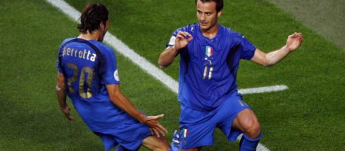 Gilardino festeggia per il gol contro gli Usa ai Mondiali 2006