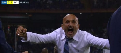 Inter, l'esultanza di Luciano Spalletti contro la Sampdoria
