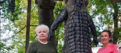 Nonna uccide un coccodrillo: la foto riportata da Indipendent.