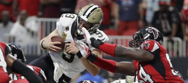 Drew Brees tuvo juego de 5 TD vs los Falcons. NFL.com. Drew Brees tuvo juego de 5 TD vs los Falcons. NFL.com.