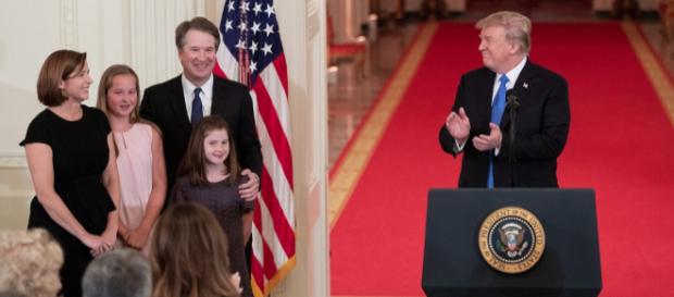 Brett Kavanaugh's family and President Donald Trump – Image credit – The White House - Public Domain| Wikimedia Commons. Brett Kavanaugh's family and President Donald Trump – Image credit – The White House - Public Domain| Wikimedia Commons.