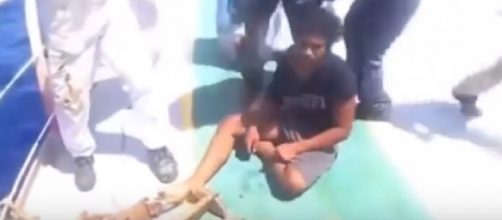 How an Indonesian teenager who survived 49 days adrift at sea was rescued. [Image courtesy – Guardian New YouTube video]