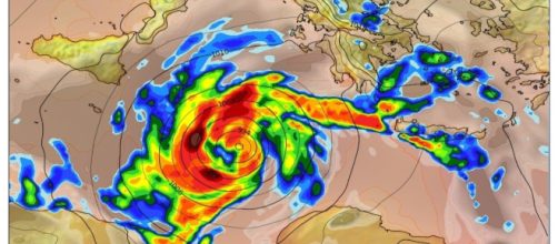 Il Medicane Zorbas in formazione sul Mediterraneo