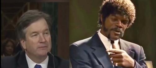 Someone did a mash-up between Brett Cavanaugh's Senate hearing and "Pulp Fiction." [Image screen grabs from DJ DeePee TV/YouTube]