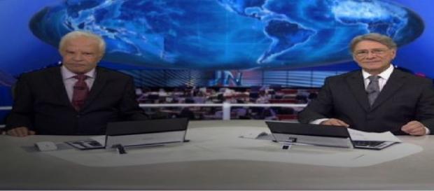 Cid e Chapelin na bancada do Jornal Nacional Cid e Chapelin na bancada do Jornal Nacional