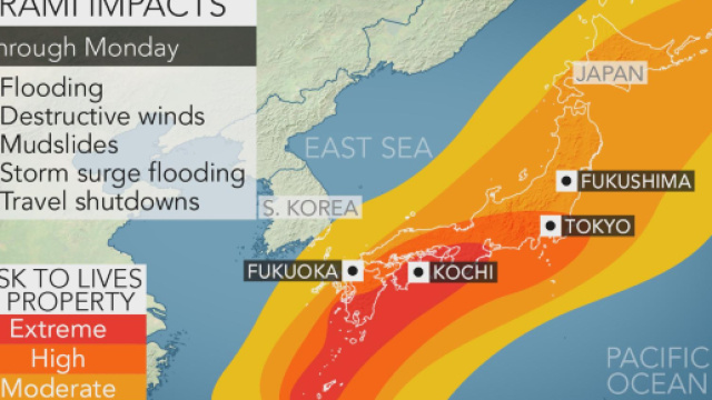 Le aree pi&ugrave; colpite lungo il percorso di Trami