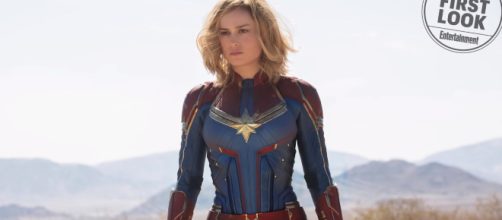 Entertainment Weekly released the first official image of Brie Larson as Captain Marvel [Image Credit: Emergency Awesome/YouTube]