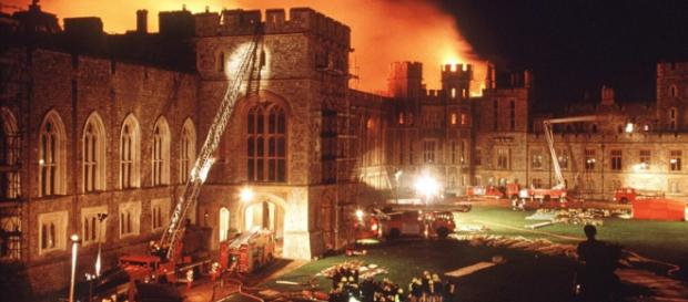 Incêndio em Windsor em chamas em 1992 Incêndio em Windsor em chamas em 1992