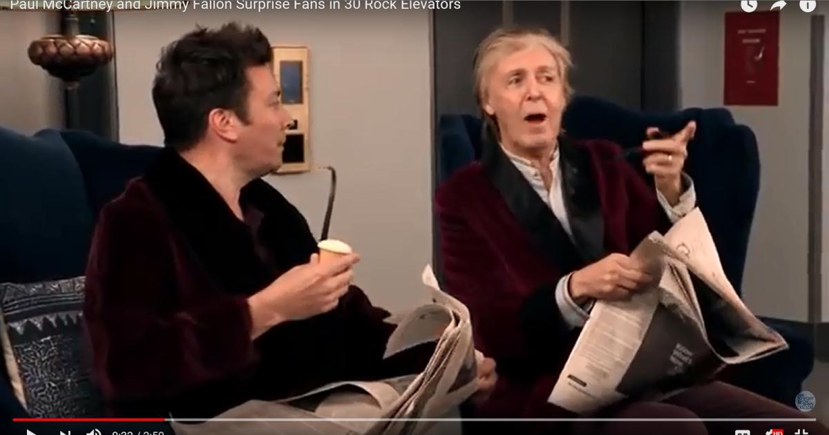 Paul McCartney surprises elevator fans with Jimmy Fallon and makes more
